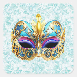 黄金の装飾を施した仮面舞踏会 スクエアシール