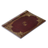 黄金の装飾品onブラウンイニシャル ノートブック (左側)