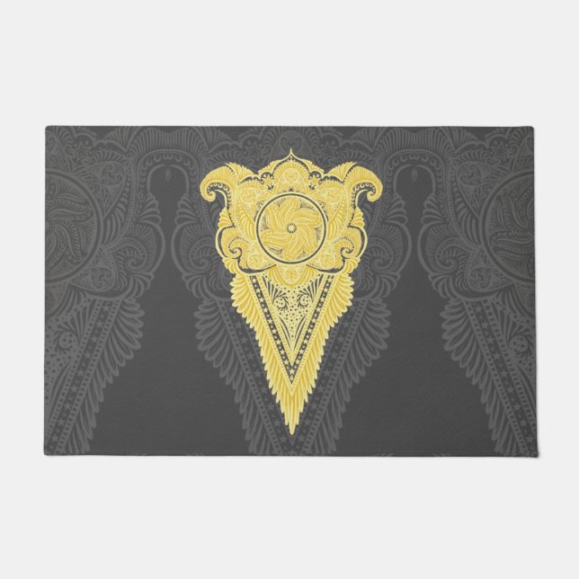 黄金の装飾炎 ドアマット (正面)