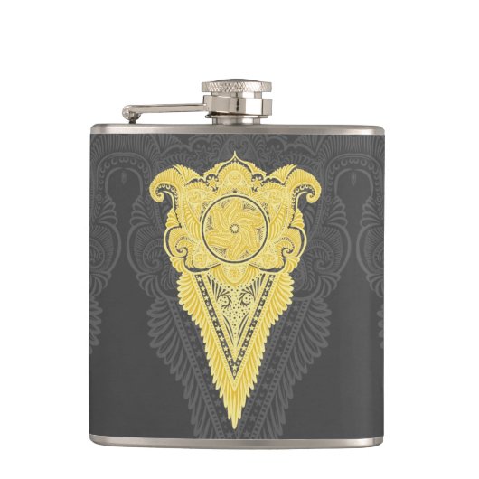 黄金の装飾炎 フラスク (正面)