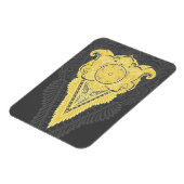 黄金の装飾炎 マグネット (左側)