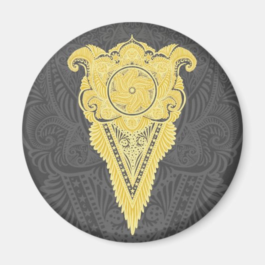 黄金の装飾炎 マグネット (正面)