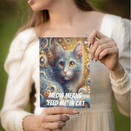 黄金の視線:黄色の目に猫のポートレート ポストカード