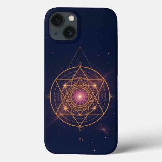 黄金の調和の輝く曼荼羅 Case-Mate iPhoneケース (裏面)
