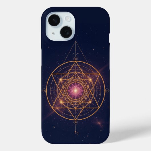 黄金の調和の輝く曼荼羅 Case-Mate iPhoneケース (裏面)