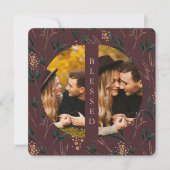 黄金の賛美緑2枚の写真ナス シーズンカード (正面)