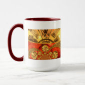 黄金の赤アフリカ伝統的美術 マグカップ (左)