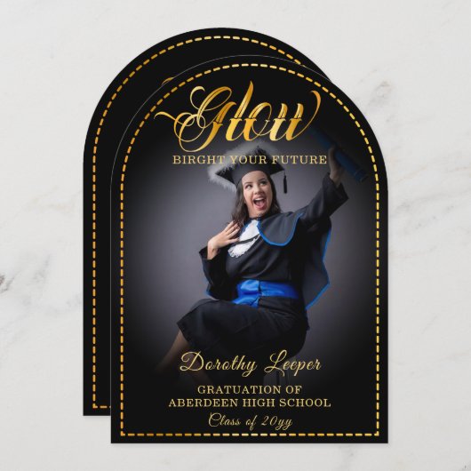 黄金の輝きで未来を照らせ。 招待状 (正面/裏面)