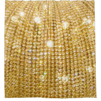黄金の輝きと光 シャワーカーテン