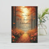 黄金の輝きに満ちた秋の木立ちに佇むひととき 招待状 (スタンド正面)