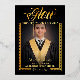 黄金の輝き 未来を照らして 箔招待状