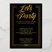 黄金の輝き 未来を照らして 箔招待状 (裏面)