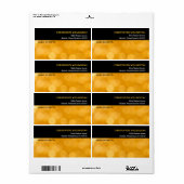 黄金の輝くシャンパン黄色のメーリンエレガントグ ラベル (フルシート)
