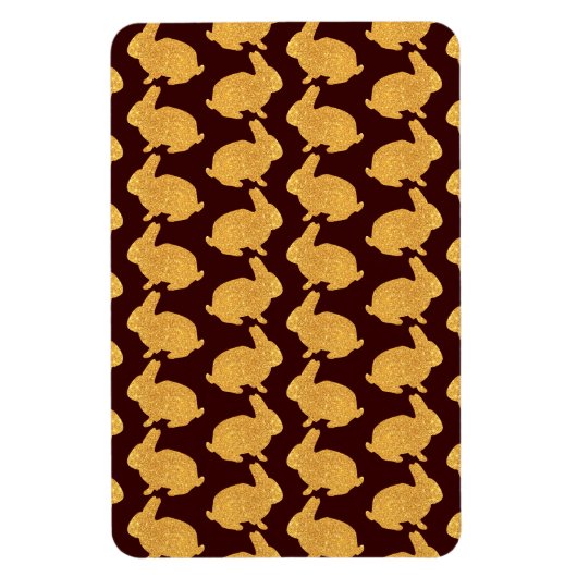 黄金の輝くバンニー マグネット (縦)