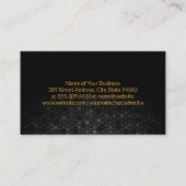 黄金の輝く歯 |幾何学的な背景 名刺 (裏面)