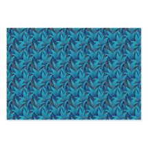 黄金の輪郭の葉パターンを持つ熱帯ブルーの