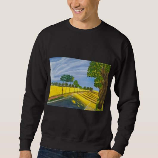 黄金の野原と小道 スウェットシャツ (正面)