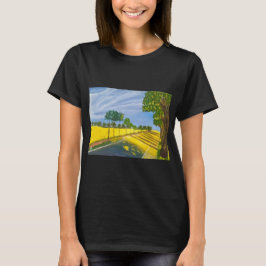 黄金の野原と小道 Tシャツ