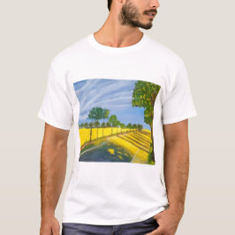黄金の野原と小道 Tシャツ