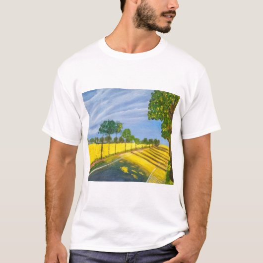 黄金の野原と小道 Tシャツ (正面)