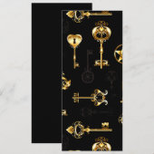 黄金の鍵でシームレスなパターン (正面/裏面)