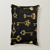 黄金の鍵でシームレスなパターン アクセントクッション (裏面(縦))