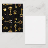 黄金の鍵でシームレスなパターン アドバイスカード (正面/裏面)