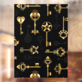 黄金の鍵でシームレスなパターン ウィンドウサイン (シート2)