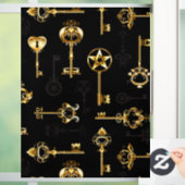 黄金の鍵でシームレスなパターン ウィンドウサイン (ホーム)