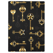 黄金の鍵でシームレスなパターン クリップボード (裏面)