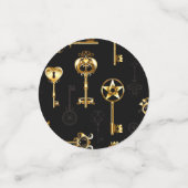 黄金の鍵でシームレスなパターン コンフェッティ (スモール正面)