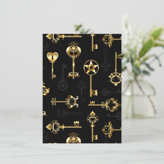 黄金の鍵でシームレスなパターン セーブザデート (スタンド正面)