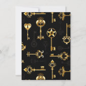 黄金の鍵でシームレスなパターン セーブザデート (正面)