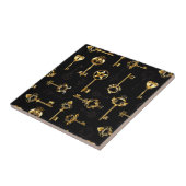 黄金の鍵でシームレスなパターン タイル (側面)