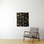 黄金の鍵でシームレスなパターン タペストリー (インサイチュ)