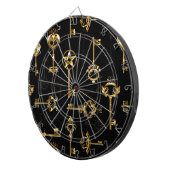 黄金の鍵でシームレスなパターン ダーツボード (正面右)