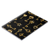 黄金の鍵でシームレスなパターン ノートブック (左側)