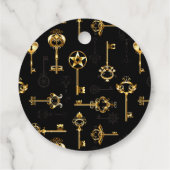 黄金の鍵でシームレスなパターン フェイバータグ (裏面)