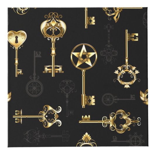 黄金の鍵でシームレスなパターン フォトキューブ (右)