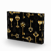 黄金の鍵でシームレスなパターン フォトブロック (右)