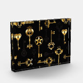 黄金の鍵でシームレスなパターン フォトブロック (左)