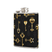 黄金の鍵でシームレスなパターン フラスク (左)