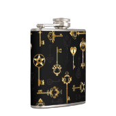 黄金の鍵でシームレスなパターン フラスク (右)