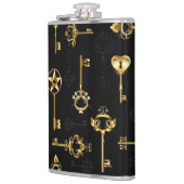 黄金の鍵でシームレスなパターン フラスク (左)