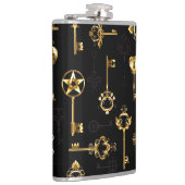 黄金の鍵でシームレスなパターン フラスク (右)