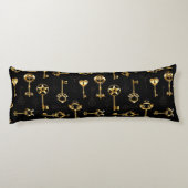 黄金の鍵でシームレスなパターン ボディピロー (裏面)