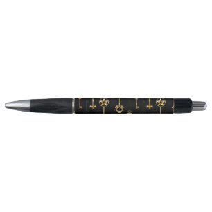 黄金の鍵でシームレスなパターン ボールペン