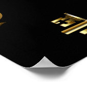 黄金の鍵でシームレスなパターン ポスター (角)