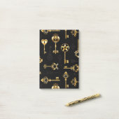 黄金の鍵でシームレスなパターン ポストイット (デスク上)