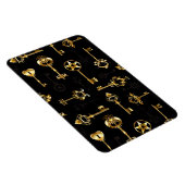 黄金の鍵でシームレスなパターン マグネット (右側)